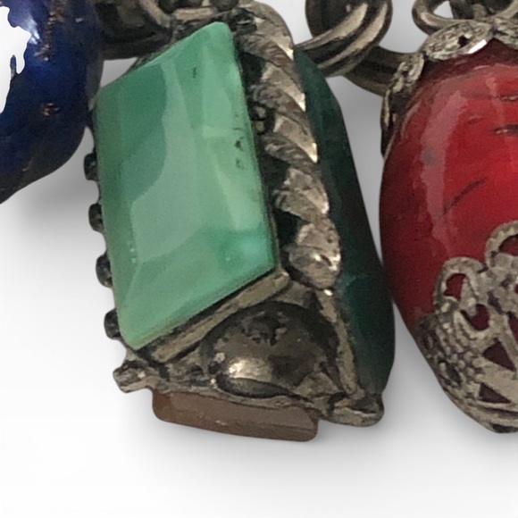 Vintage Art Glass Charm Bracelet - Picture 8 of 8